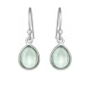 SUSANNE FRIIS BJØRNER ØRERINGE SØLV MED GRØN KVARTS - 5249-1-107