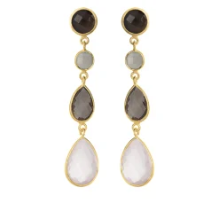 SUSANNE FRIIS BJØRNER ØRERINGE FORGYLDT SØLV - 4073-2-551