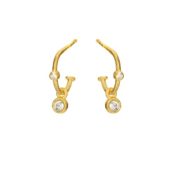 SUSANNE FRIIS BJØRNER ØRERINGE SØLV FORGYLDT - 5202-2-10