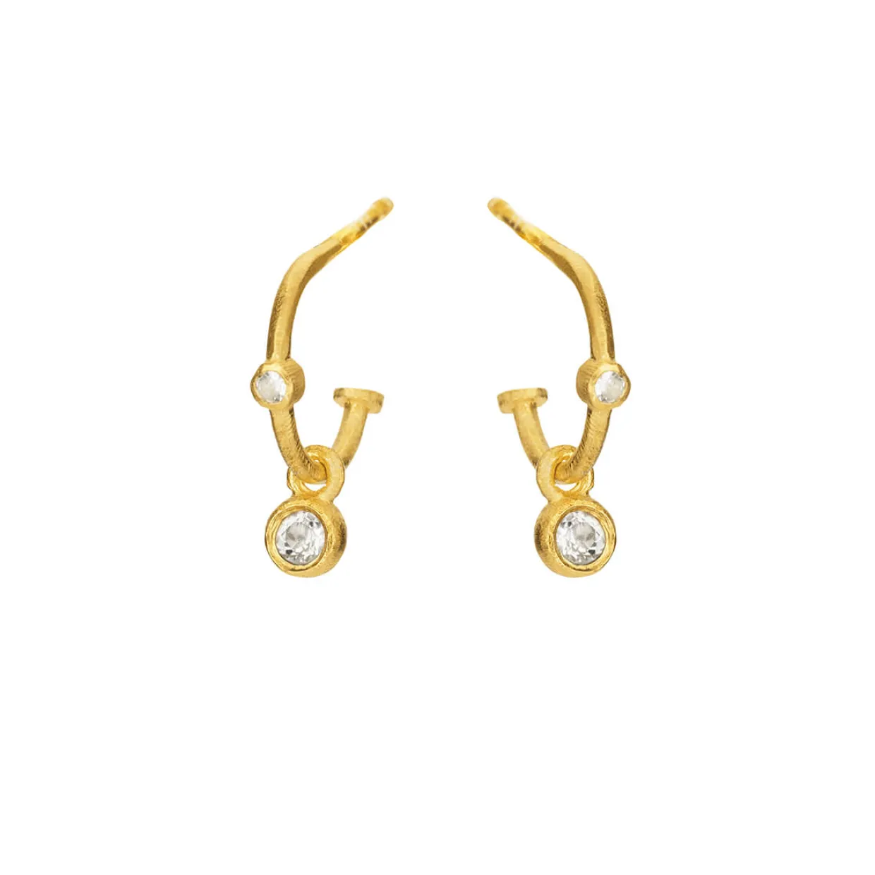 SUSANNE FRIIS BJØRNER ØRERINGE SØLV FORGYLDT - 5202-2-10