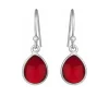 SUSANNE FRIIS BJØRNER ØRERINGE SØLV MED GRANAT KRYSTAL - 5249-1-201