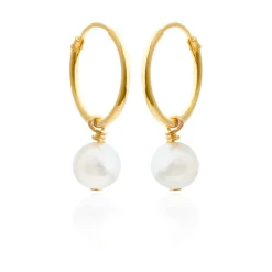 SUSANNE FRIIS BJØRNER ØRERING I SØLV MED PERLE - 5630-2