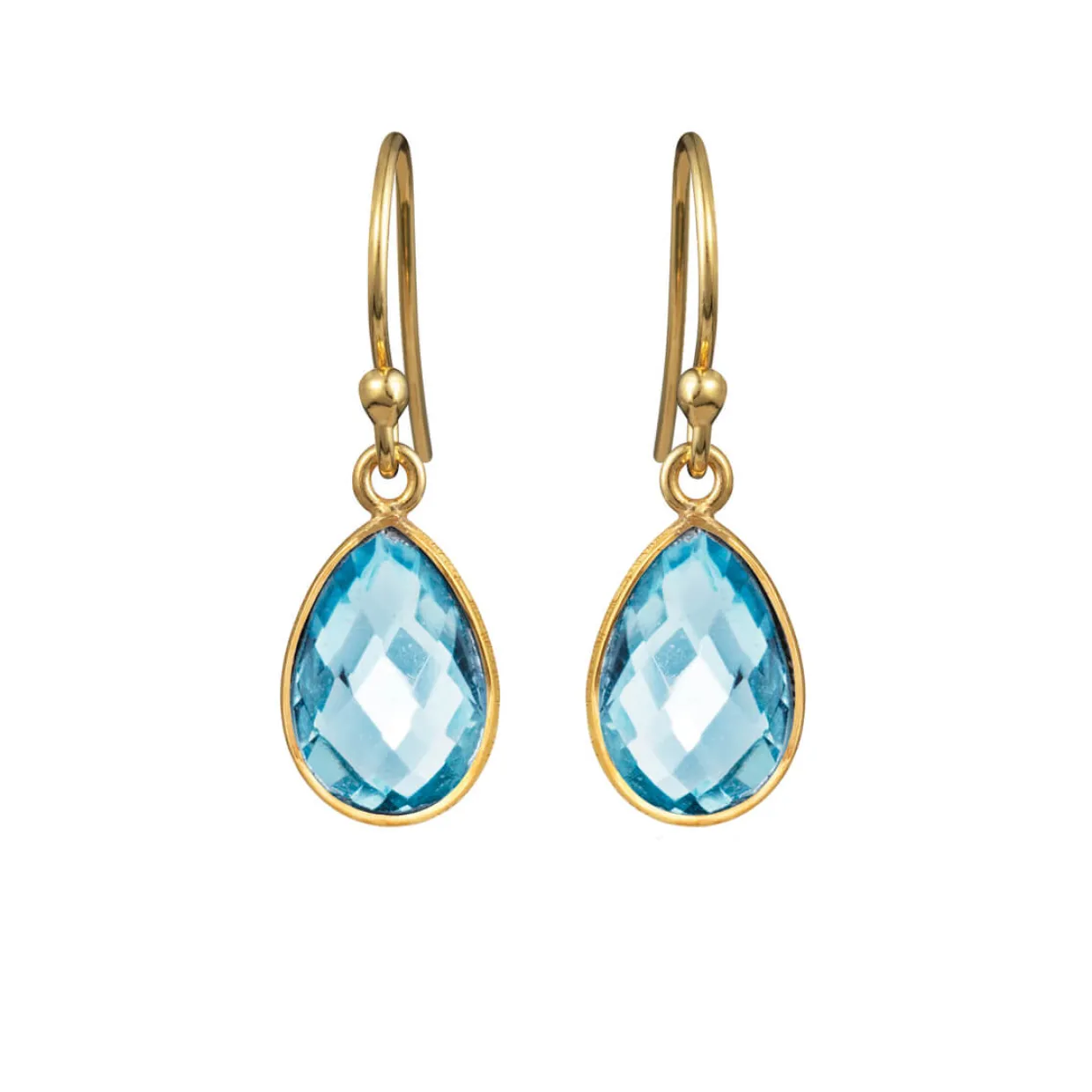 SUSANNE FRIIS BJØRNER ØRERINGE FORGYLDT TOPAS - 4068-2-186