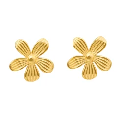 SUSANNE FRIIS BJØRNER ØRESTIK RIFLET BLOMST 20MM - 5696-2-999