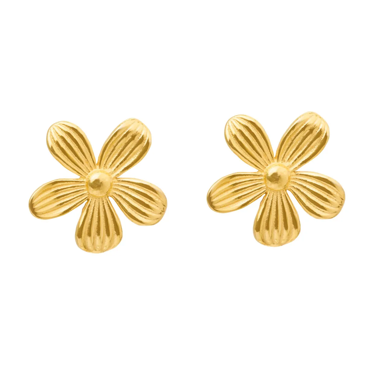 SUSANNE FRIIS BJØRNER ØRESTIK RIFLET BLOMST 20MM - 5696-2-999