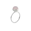 SUSANNE FRIIS BJØRNER RING SØLV LYSERØD CABOCHON STEN STR 48 - 1692-1-112