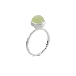 SUSANNE FRIIS BJØRNER RING SØLV MED PHRENIT 8MM STR 52 - 1692-1-116