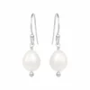 SUSANNE FRIIS BJØRNER SØLV ØRERINGE OVAL PERLE 7-8MM - 5664-1-900