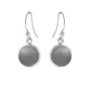 SUSANNE FRIIS BJØRNER SØLV ØRERINGE CABOCHON GRÅ AGAT -5521-1-103