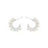 SUSANNE FRIIS BJØRNER SØLV ØRERINGE CREOL MED PERLER - 5656-1-900