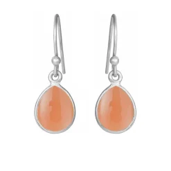 SUSANNE FRIIS BJØRNER SØLV ØREHÆNGER MED MÅNESTEN - 5249-1-124