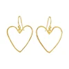 SUSANNE FRIIS BJØRNER SØLV FORGYLDTE ØRERINGE MED HJERTE HAMRET 25MM - 5703-2-25