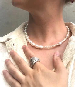 SUSANNE FRIIS BJØRNER SØLV HALSKÆDE MED MIX PERLER - 1883-1-900