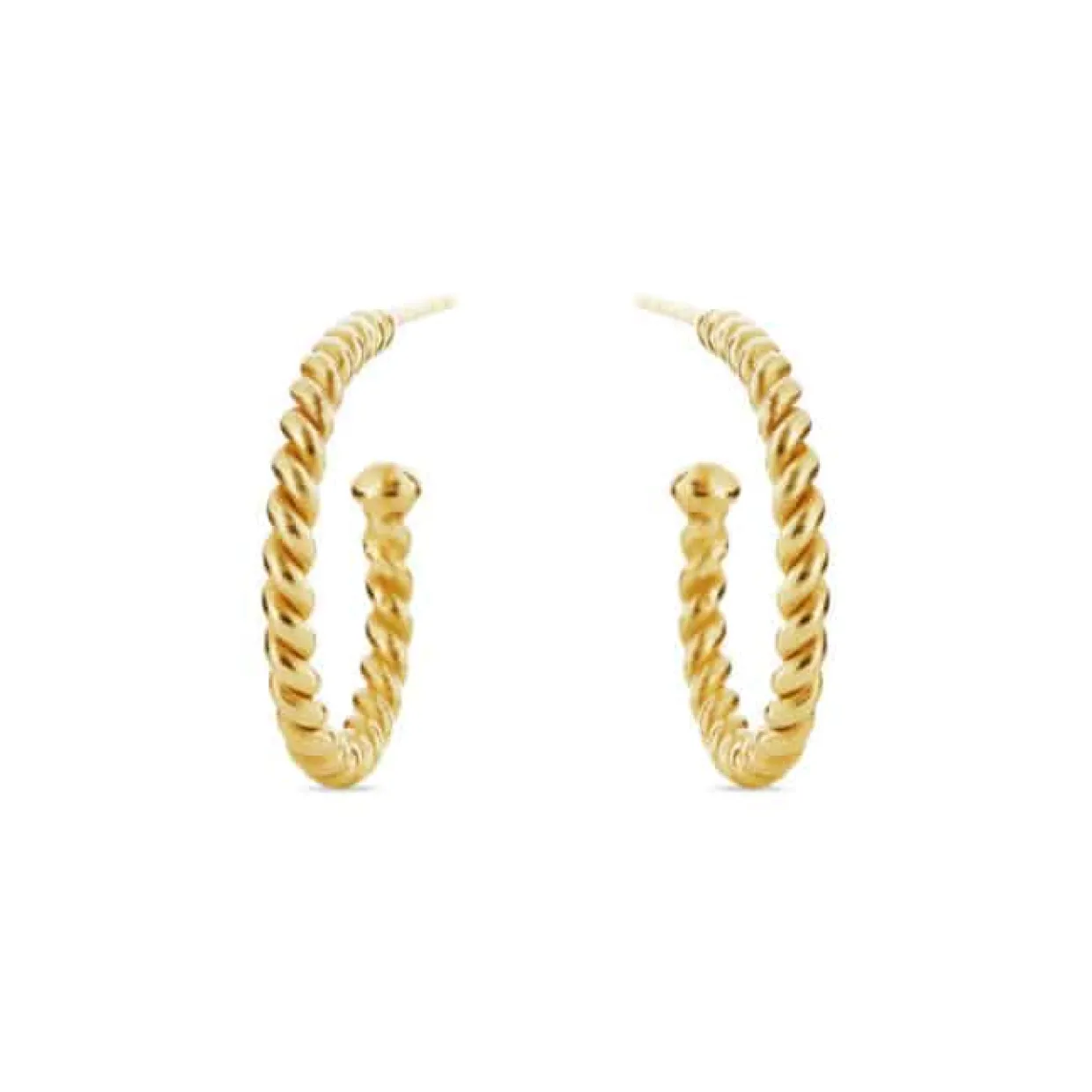 SUSANNE FRIIS BJØRNER SØLV FORGYLDT CREOL SNOET 20MM - 5538-2