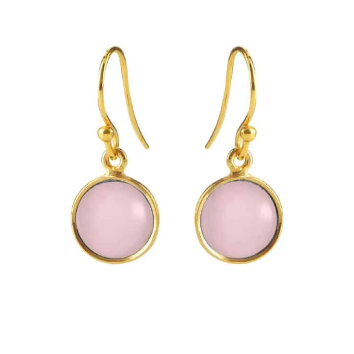 SUSANNE FRISS BJØRNER SØLV FORGYLDT ØRERINGE LYS PINK KRYSTAL - 5521-2-112