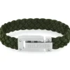 TOMMY HILFIGER FLAT BRAIDED ARMBÅND FLETTET GRØN LÆDER - 2790518