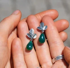 TROLLBEADS BLADE AF SINDSRO ØRERINGE SØLV - TAGEA-00131