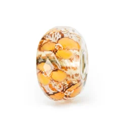 TROLLBEADS 'BLOMST ORANGE' GLAS LED - TGLBE-30078
