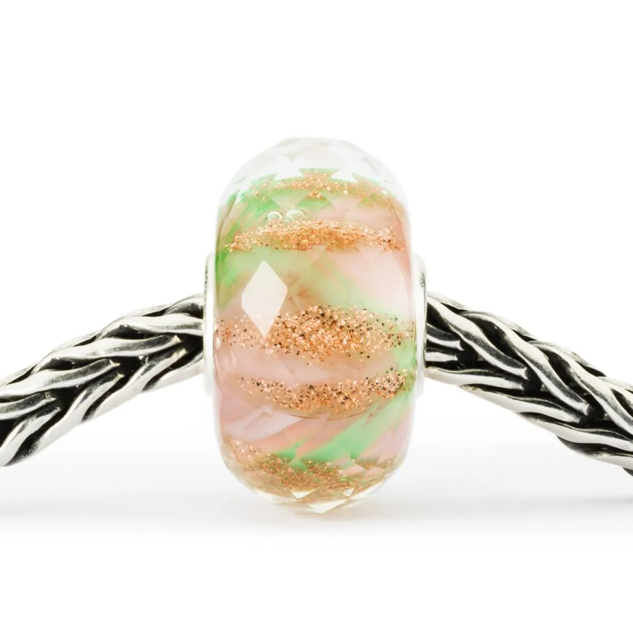 TROLLBEADS 'BLOMSTERBED' GLAS KUGLE - TGLBE-30082