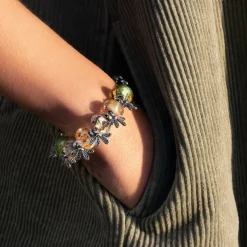 TROLLBEADS 'BLOMSTERBED' GLAS KUGLE - TGLBE-30082