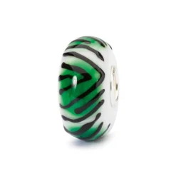 TROLLBEADS GLASKUGLE SMARAGD TIGER - TGLBE-10422