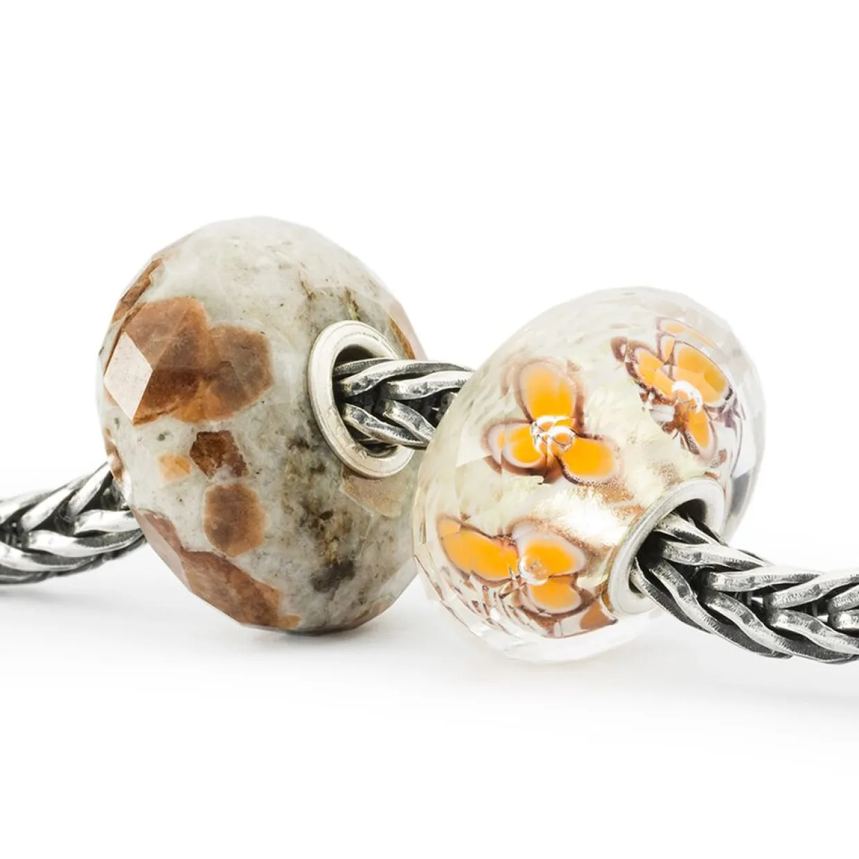 TROLLBEADS 'GRANAT FELDSPAT' STEN KUGLE - TSTBE-20040