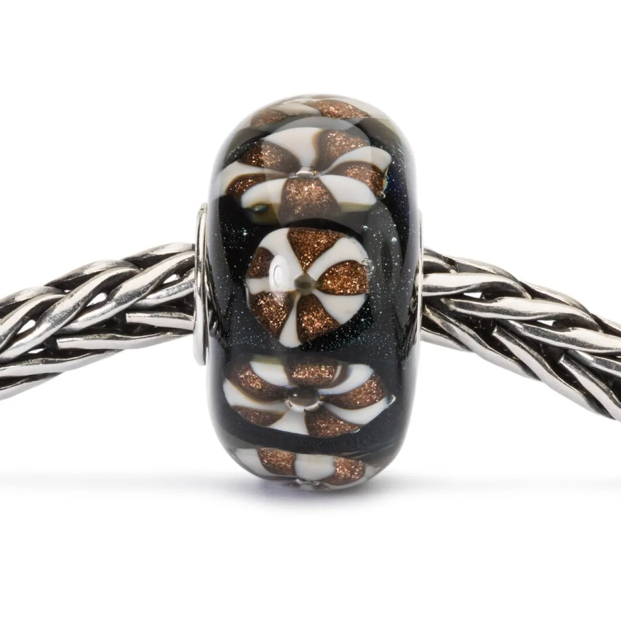 TROLLBEADS 'GYLDNE ORNAMENTER' GLAS KUGLE - TGLBE-20092