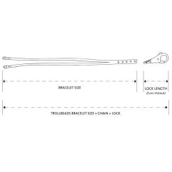 TROLLBEADS LÆDERARMBÅND ORANGE/NAVY 36CM - TLEBR-00043