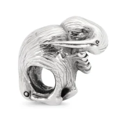 TROLLBEADS SØLVKUGLE KIWI FUGL - TAGBE-40014