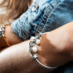 TROLLBEADS 'STILLE SKØNHED' SØLV LED MED PERLER - TAGBE-00287