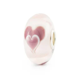 TROLLBEADS 'VALENTINES HJERTE' GLAS KUGLE - TGLBE-20315