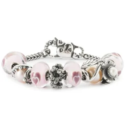 TROLLBEADS 'VALENTINES HJERTE' GLAS KUGLE - TGLBE-20315