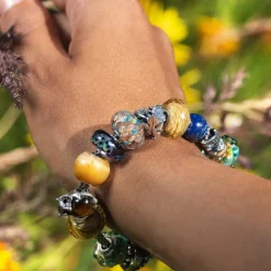 TROLLBEADS VILDE BLOMSTER GLAS KUGLE - TGLBE-30091